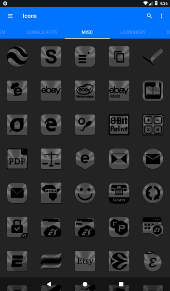 Gray and Black Icon Pack - عکس برنامه موبایلی اندروید