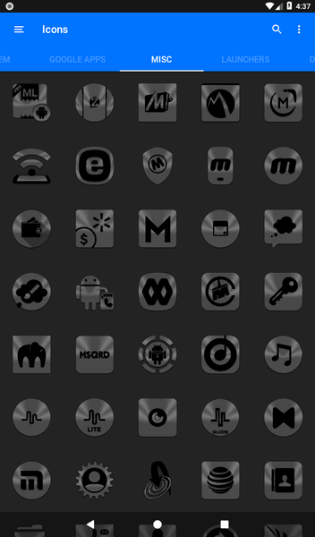 Gray and Black Icon Pack - عکس برنامه موبایلی اندروید