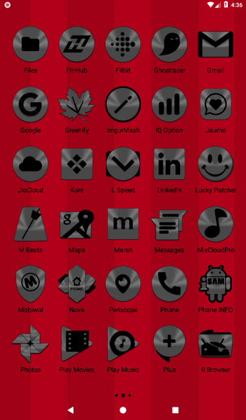 Gray and Black Icon Pack - عکس برنامه موبایلی اندروید