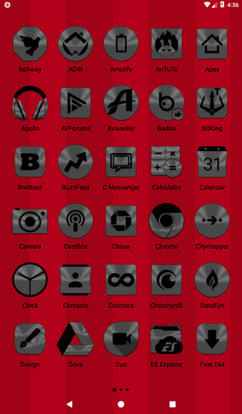 Gray and Black Icon Pack - عکس برنامه موبایلی اندروید