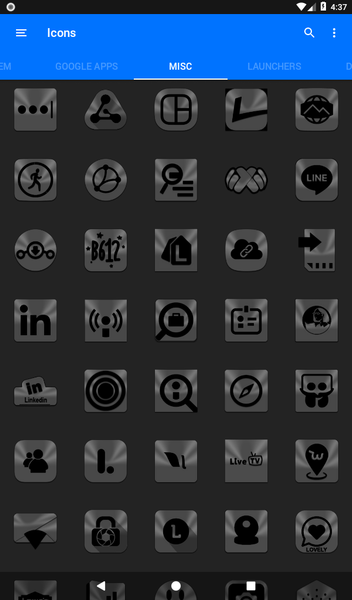 Gray and Black Icon Pack - عکس برنامه موبایلی اندروید