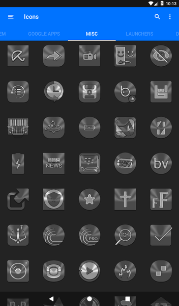 Greyscale Icon Pack - Image screenshot of android app