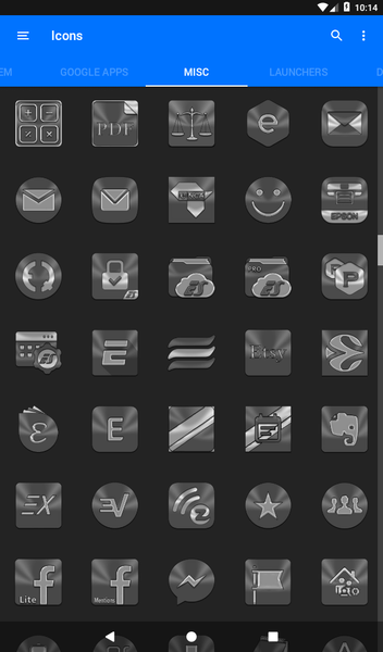 Greyscale Icon Pack - Image screenshot of android app