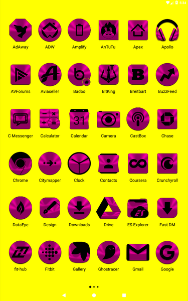 Pink and Black Icon Pack - Image screenshot of android app