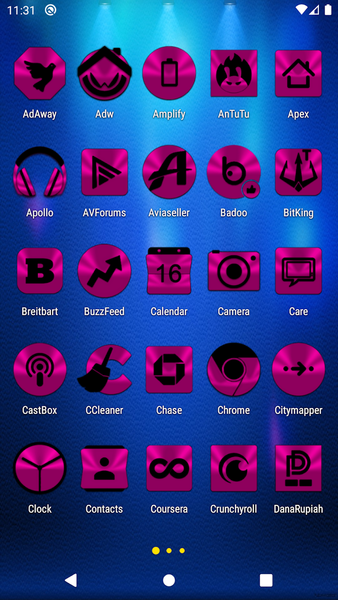 Pink and Black Icon Pack - Image screenshot of android app