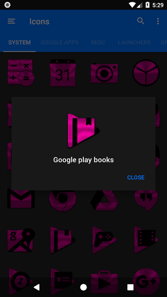 Pink and Black Icon Pack - Image screenshot of android app