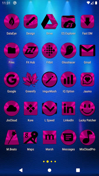 Pink and Black Icon Pack - Image screenshot of android app