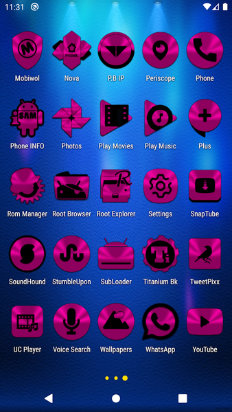 Pink and Black Icon Pack - Image screenshot of android app