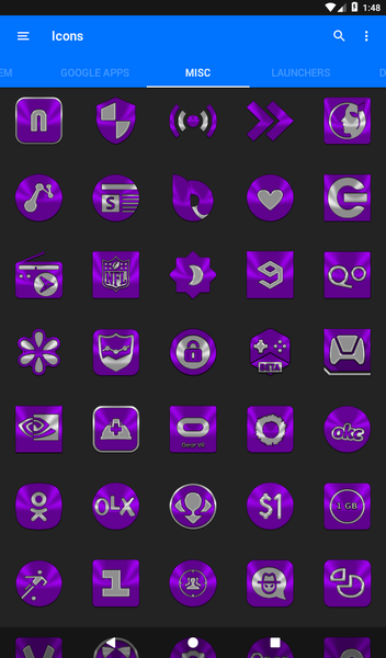 Purple Icon Pack - Image screenshot of android app