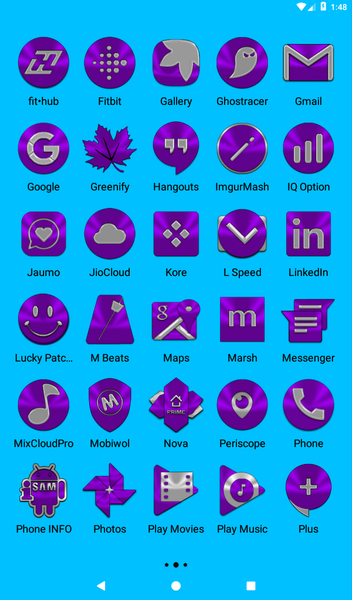 Purple Icon Pack - Image screenshot of android app