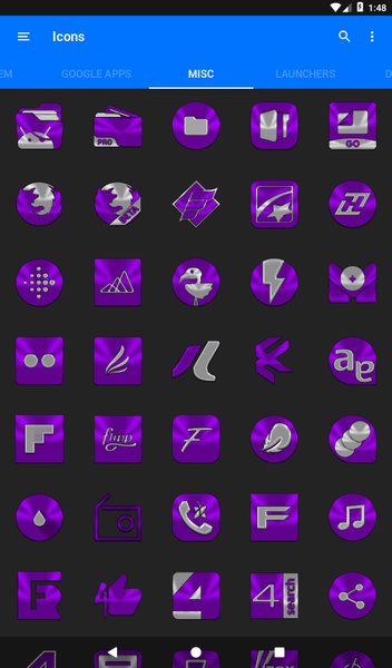 Purple Icon Pack - Image screenshot of android app