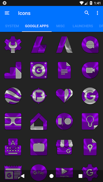 Purple Icon Pack - Image screenshot of android app