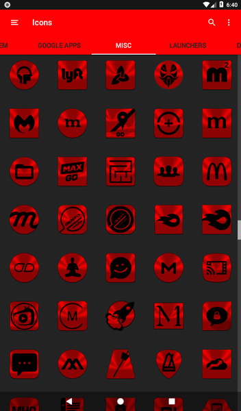 Red and Black Icon Pack - عکس برنامه موبایلی اندروید