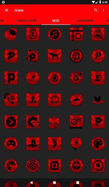 Red and Black Icon Pack - عکس برنامه موبایلی اندروید