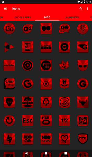Red and Black Icon Pack - عکس برنامه موبایلی اندروید