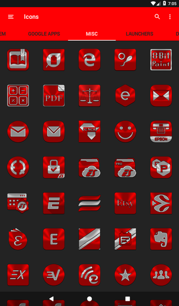 Red Icon Pack - Image screenshot of android app