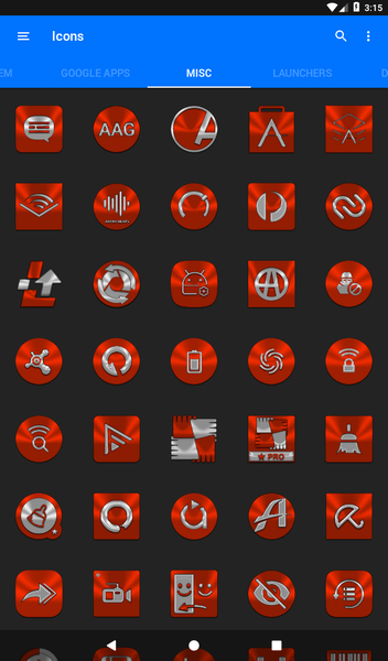 Red Orange Icon Pack - Image screenshot of android app