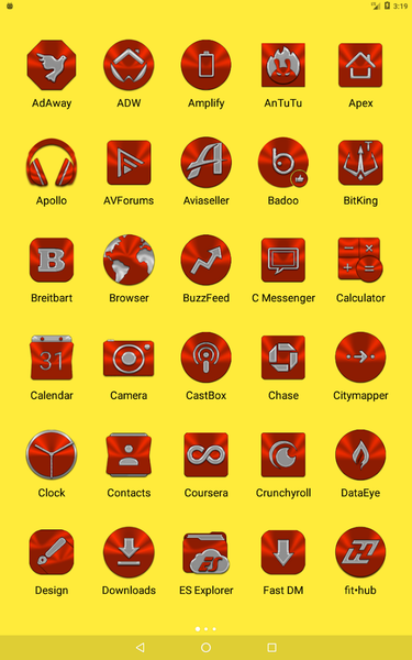 Red Orange Icon Pack - Image screenshot of android app