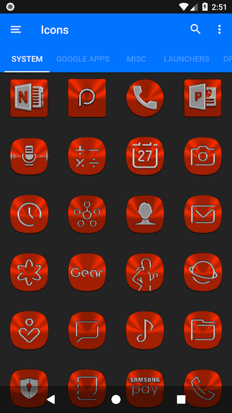 Red Orange Icon Pack - Image screenshot of android app