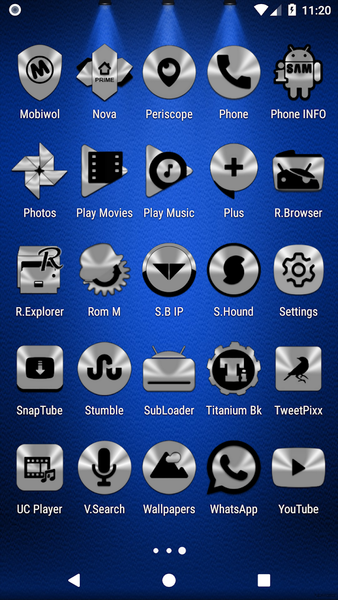 Silver and Black Icon Pack - عکس برنامه موبایلی اندروید