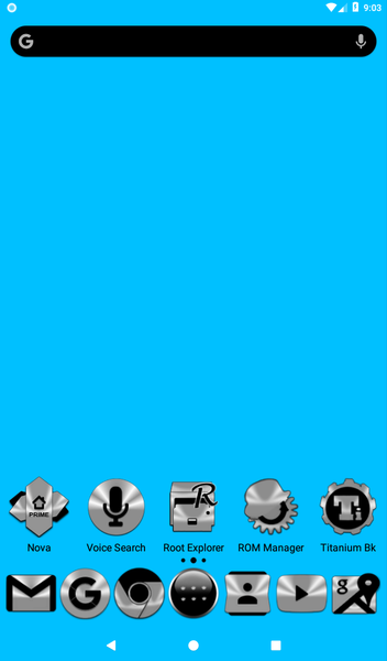 Silver and Black Icon Pack - عکس برنامه موبایلی اندروید