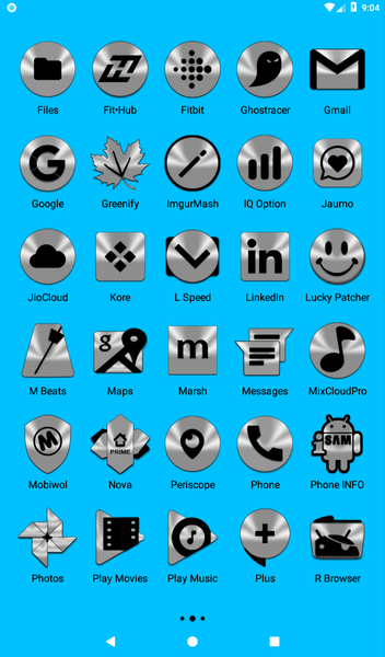 Silver and Black Icon Pack - عکس برنامه موبایلی اندروید