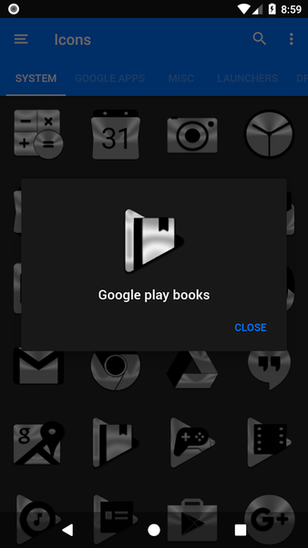 Silver and Black Icon Pack - عکس برنامه موبایلی اندروید