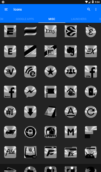 Silver and Black Icon Pack - عکس برنامه موبایلی اندروید