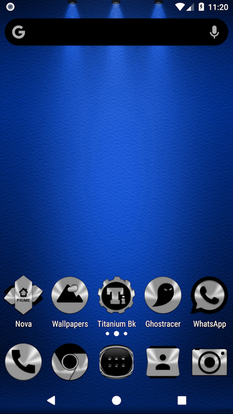 Silver and Black Icon Pack - عکس برنامه موبایلی اندروید