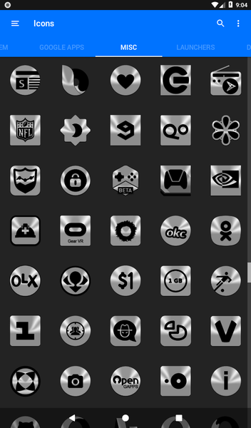 Silver and Black Icon Pack - عکس برنامه موبایلی اندروید