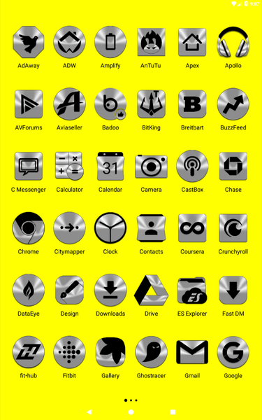 Silver and Black Icon Pack - عکس برنامه موبایلی اندروید