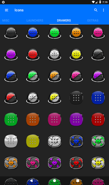 Teal and Black Icon Pack - عکس برنامه موبایلی اندروید