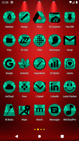 Teal and Black Icon Pack - عکس برنامه موبایلی اندروید