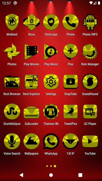 Yellow and Black Icon Pack - عکس برنامه موبایلی اندروید