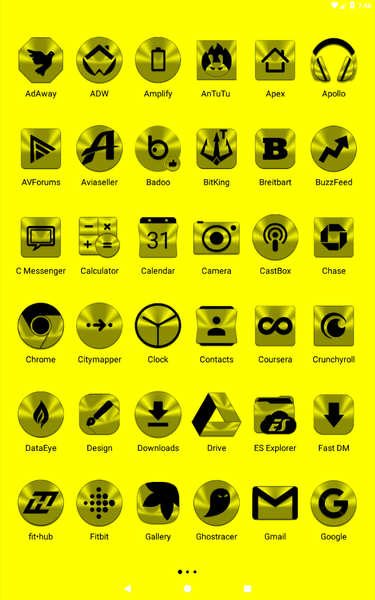 Yellow and Black Icon Pack - عکس برنامه موبایلی اندروید