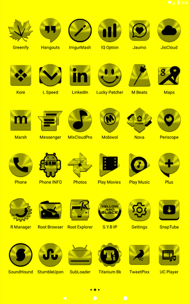 Yellow and Black Icon Pack - عکس برنامه موبایلی اندروید