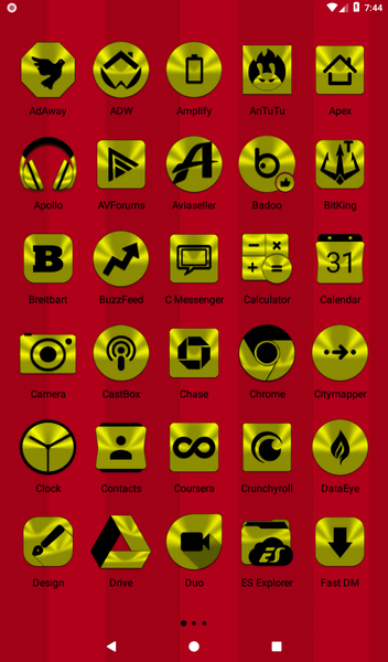 Yellow and Black Icon Pack - عکس برنامه موبایلی اندروید
