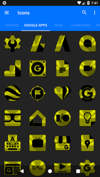 Yellow and Black Icon Pack - عکس برنامه موبایلی اندروید