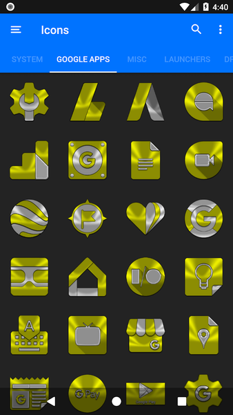 Yellow Icon Pack - Image screenshot of android app