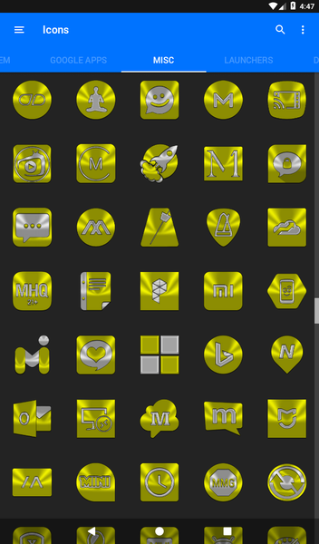Yellow Icon Pack - Image screenshot of android app