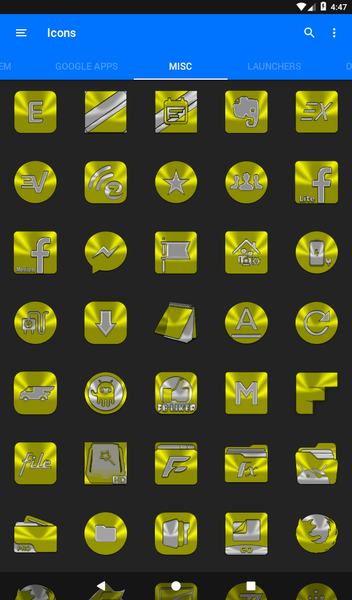 Yellow Icon Pack - Image screenshot of android app