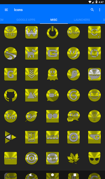 Yellow Icon Pack - Image screenshot of android app