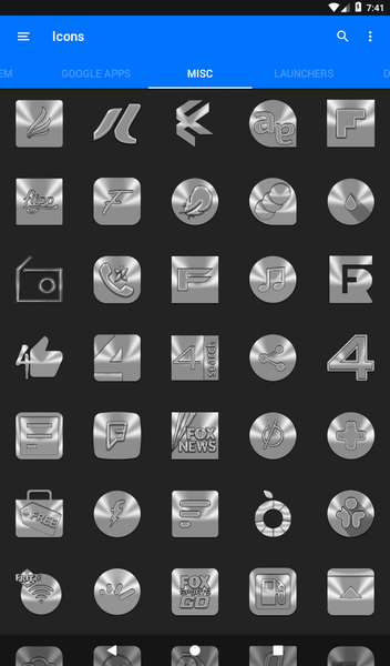 Silver and Chrome Icon Pack - Image screenshot of android app