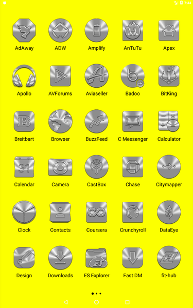 Silver and Chrome Icon Pack - Image screenshot of android app