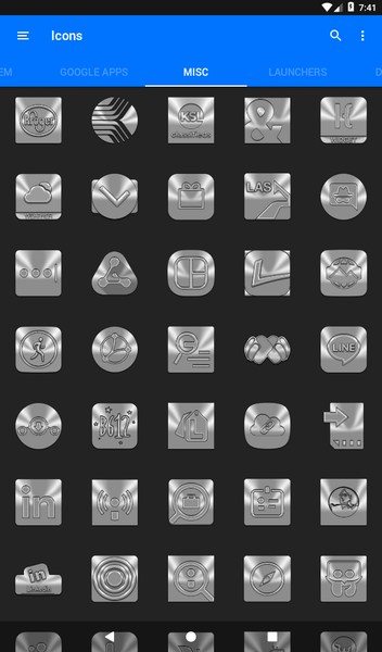 Silver and Chrome Icon Pack - Image screenshot of android app