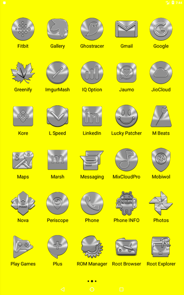 Silver and Chrome Icon Pack - Image screenshot of android app