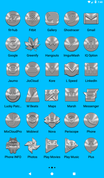 Silver and Chrome Icon Pack - Image screenshot of android app