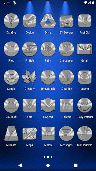 Silver and Chrome Icon Pack - Image screenshot of android app