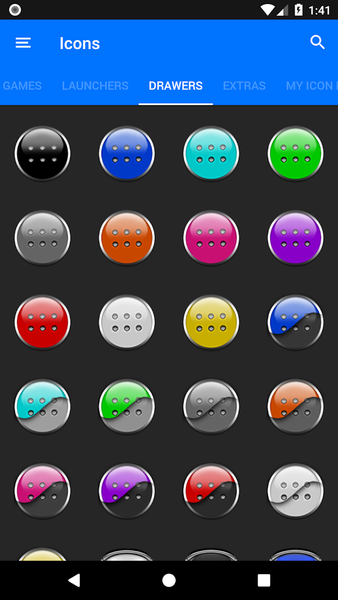 Silver and Grey Icon Pack - Image screenshot of android app