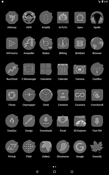 Silver and Grey Icon Pack - Image screenshot of android app